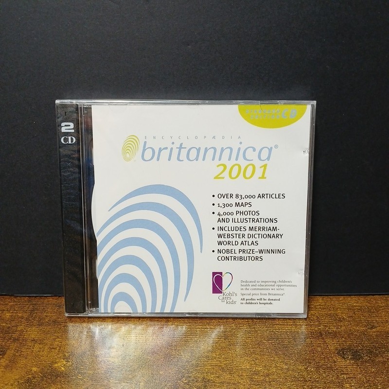 Macmillan Encyclopedia Britannica 2001 Standard Edition, 83K Articles 13K Maps