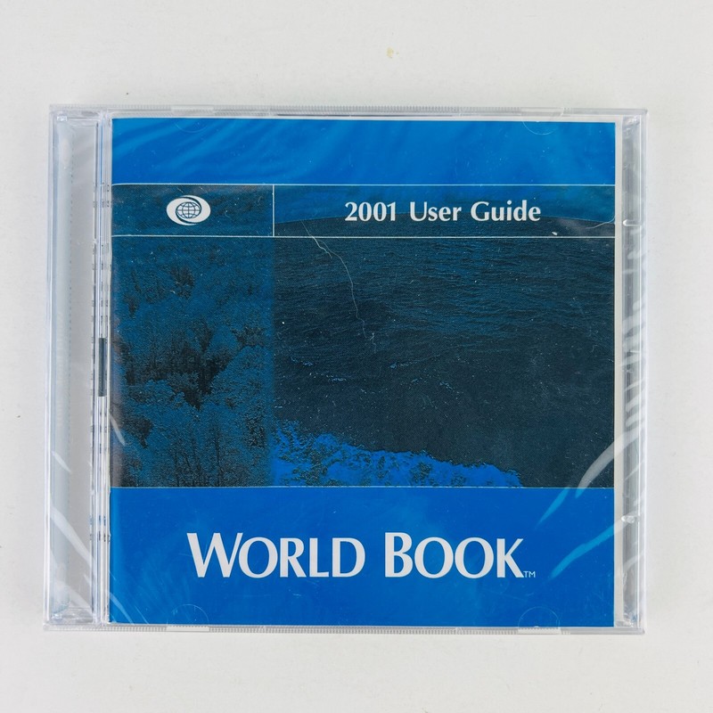World Book 2001 Deluxe Edition User Guide PC CD ROM Software NEW Factory Sealed