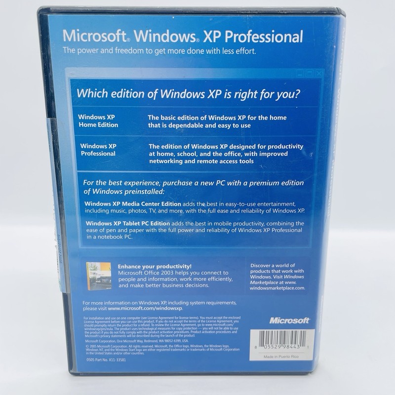 Microsoft Windows XP Professional Upgrade Version 2002 SP2 CIB w/ Product Key gallery