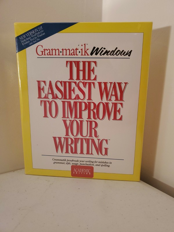 Grammatik Windows VTG 1991 Software Easiest Writing Style sealed in box