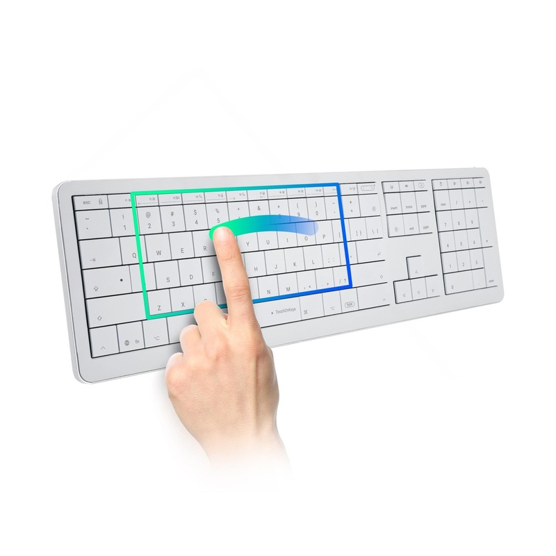 CLVX 1 Mac | Touch On Keys & Gestures AI Keyboard | Bluetooth & USB-C | Low P…
