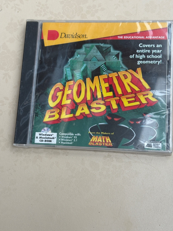 DAVIDSON GEOMETRY BLASTER WINDOWS & MACINTOSH CD-ROM NEW SEALED gallery