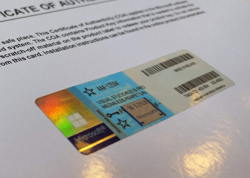 Microsoft Visual Studio 2019 Professional CoA AUTHENTIC License AAA-12594 gallery