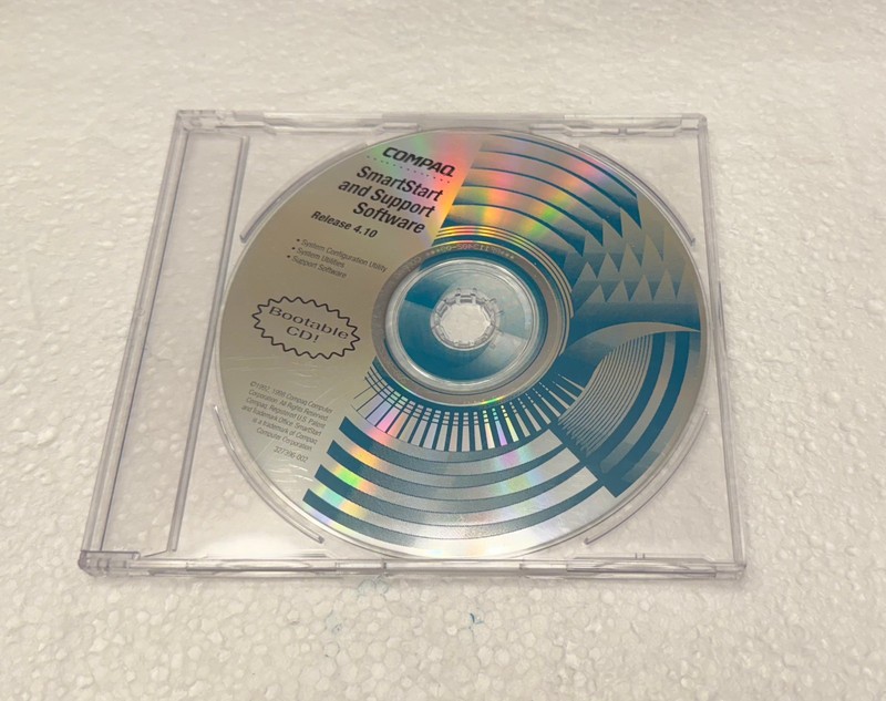 Compaq SmartStart and Support Software CD Release 4.10 P/N: 196067-045