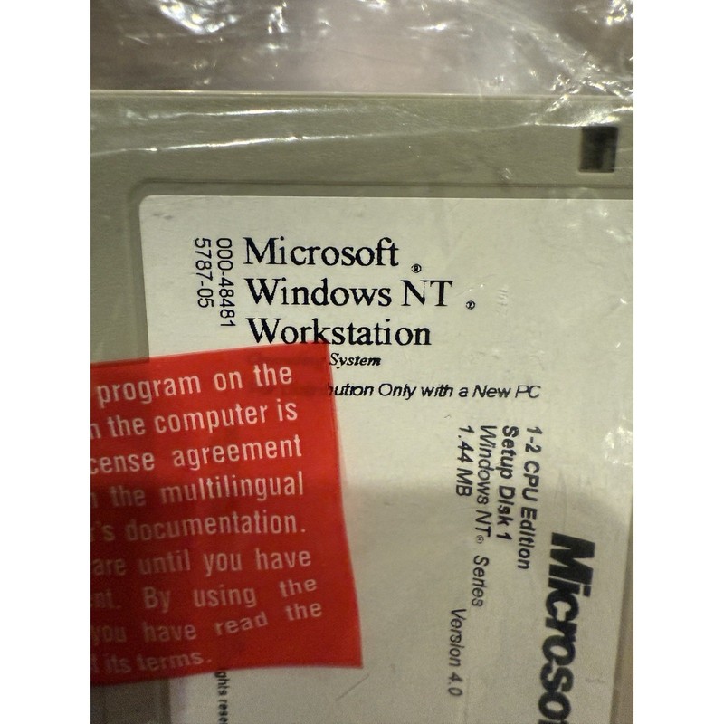 Vinrage 90s Microsoft Windows NT Workstation 4.0 Setup Disk 1-3 NEW Sealed gallery