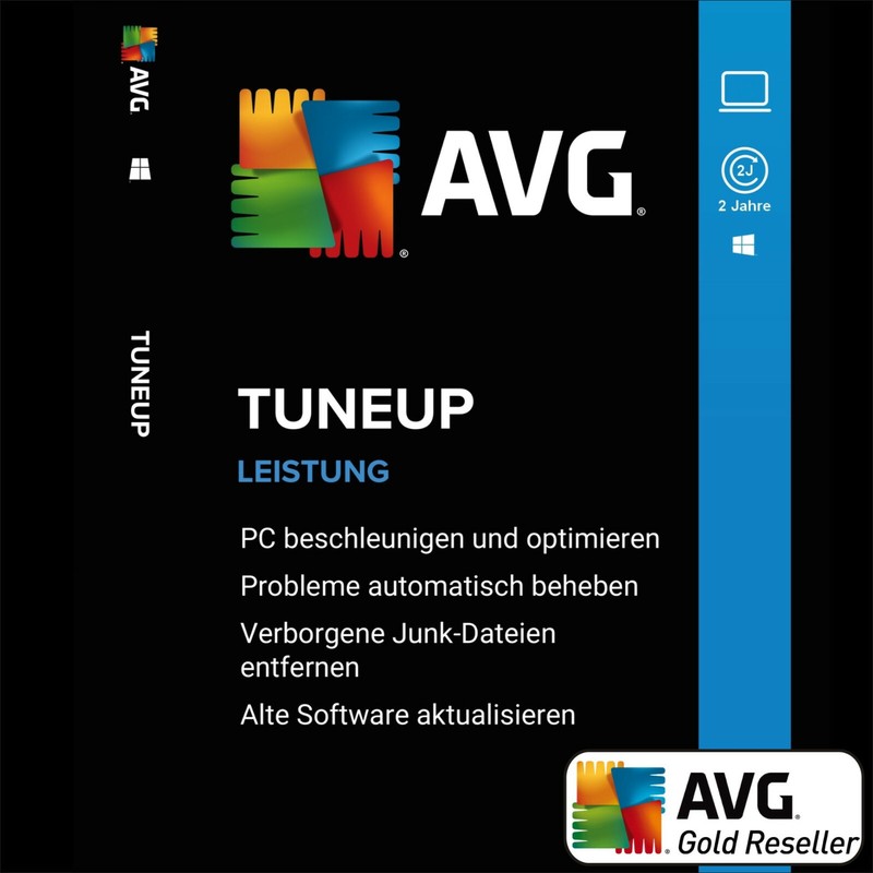 AVG PC TuneUp 2024 3 PC 2 Jahre / TuneUp Utilities | Vollversion/Upgrade | UE DE