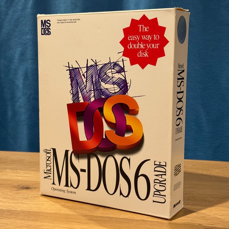 Microsoft MS-DOS 6 Upgrade – 3.5″ Disks, Manuals w/ DOS v6.2 Disks
