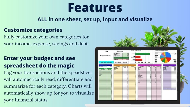 Simple Budget Planner Template MS Excel | Personal Finance Tracker 2025/2026 gallery