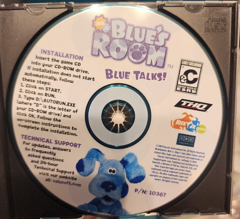 Nick Jr Blue’s Room “Blue Talks!” CD with Manual