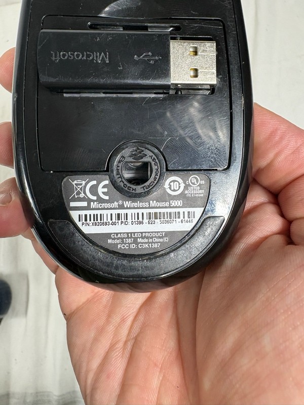 Microsoft Wireless Mouse 5000 w/ USB Dongle Model:1387 Sticky Soft-Touch gallery