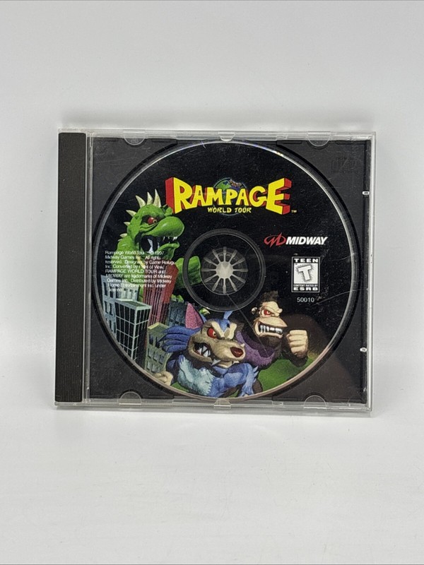 Rampage World Tour PC Game Midway 1997 **Disc Only** Good Condition