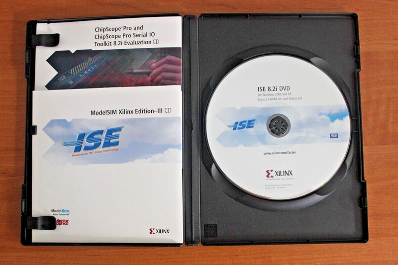 Xilinx ISE 8.2i DVD + ModemSIM Xilinx Edition III CD + ChipScope Pro Tools 8.2i gallery