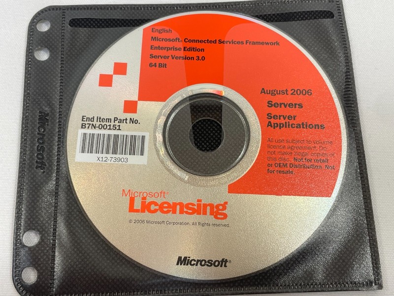 Microsoft Connceted Services Framework Ver 3.0 Standard & Enterprise Windows DVD gallery