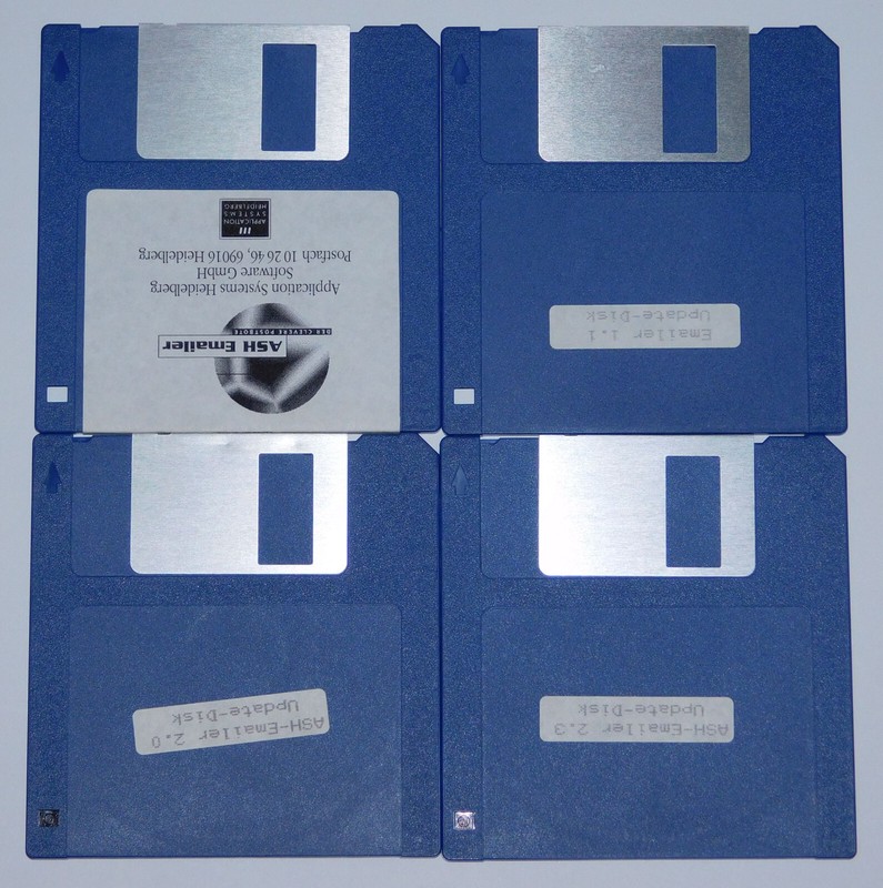 ASH Emailer 1.0 1.1 2 2.3 Application Systems Heidelberg Atari ST 3.5″ Floppy Disk