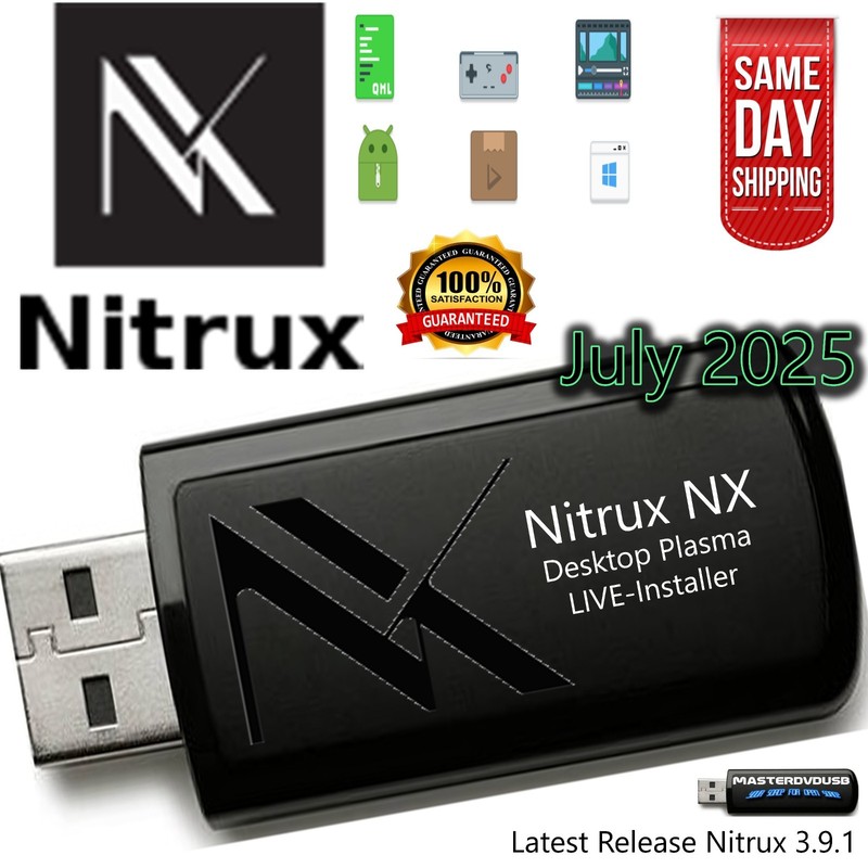 Nitrux 3.9.1 Live/Installer USB w/ Stunning Plasma Desktop – Linux Redefined