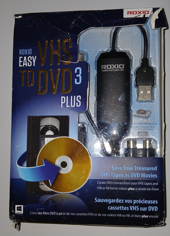 Open Box Roxio Easy VHS to DVD 3 Plus Converter Transfer Videos No Instructions