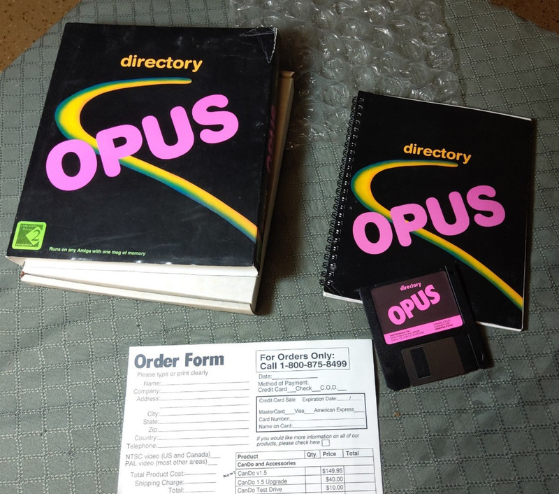 Vintage Opus Directory Commodore Amiga File Directory Software W/Diskette