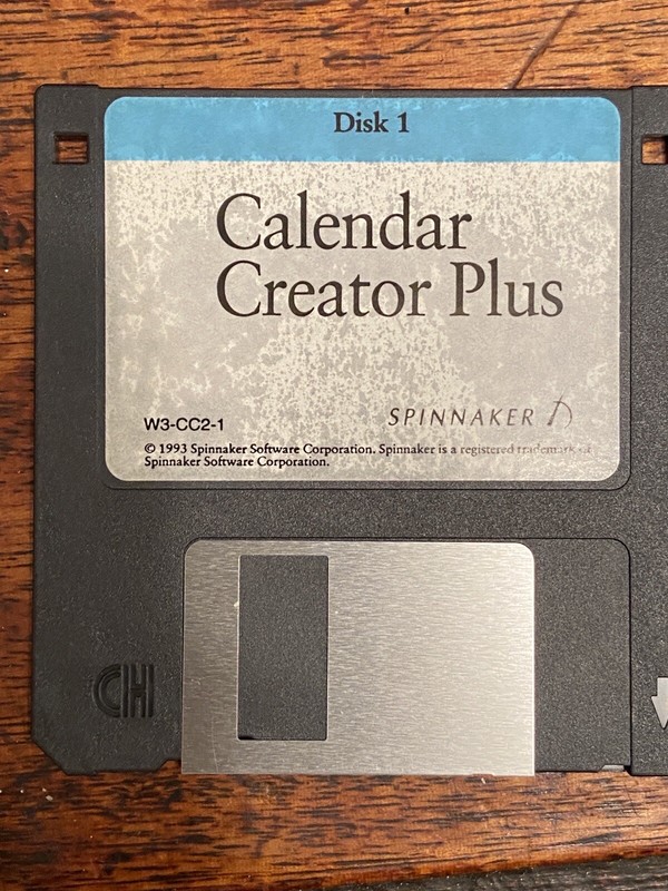 Calendar Creator Plus 3.0 4 Four Floppy Disks Spinnaker 1993 W3-cc2-4 gallery