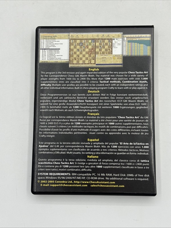 2003 Conveka Ltd CT-Art 3.0 Chess CD PC Software w/ Booklet gallery