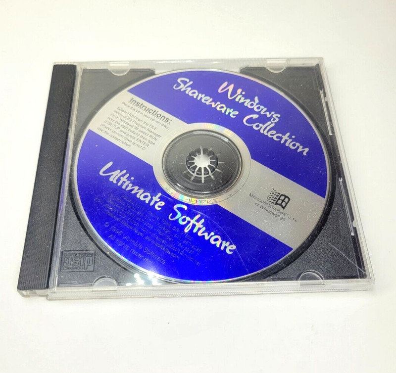 REPLACEMENT DISC ONLY Windows Shareware Collection Ultimate Software Win 95