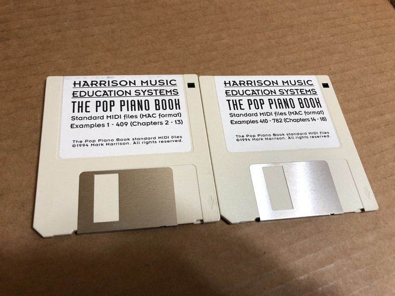 HARRISON MUSIC EDUCATION SYSTEMS THE POP PIANO BOOK CHAPTERS 2-18 FLOPPY DISCS