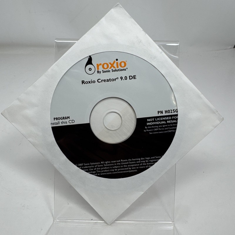 ROXIO CREATOR & MYDVD 9.0 DE (2007 CD) – NEW Sealed
