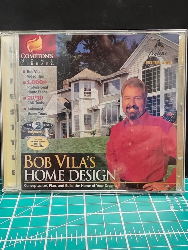 Bob Vila’s Home Design Compton’s Home Library 2 PC CD ROMS Windows 95