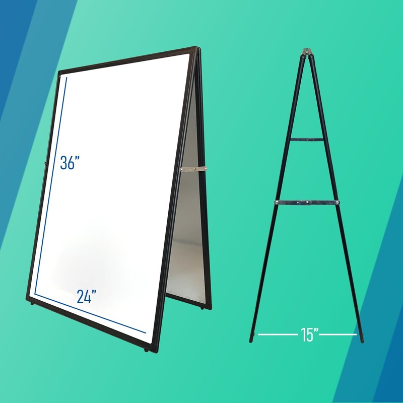 Flipside Products 24 X 36 Double-Sided Magnetic Dry Erase Black Aluminum gallery