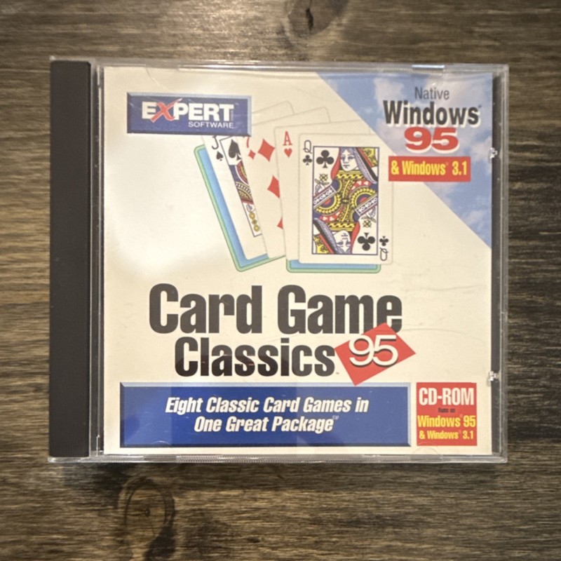 Vintage Card Game Classics 95 CD-ROM Windows 95 3.1 Eight Classic Games