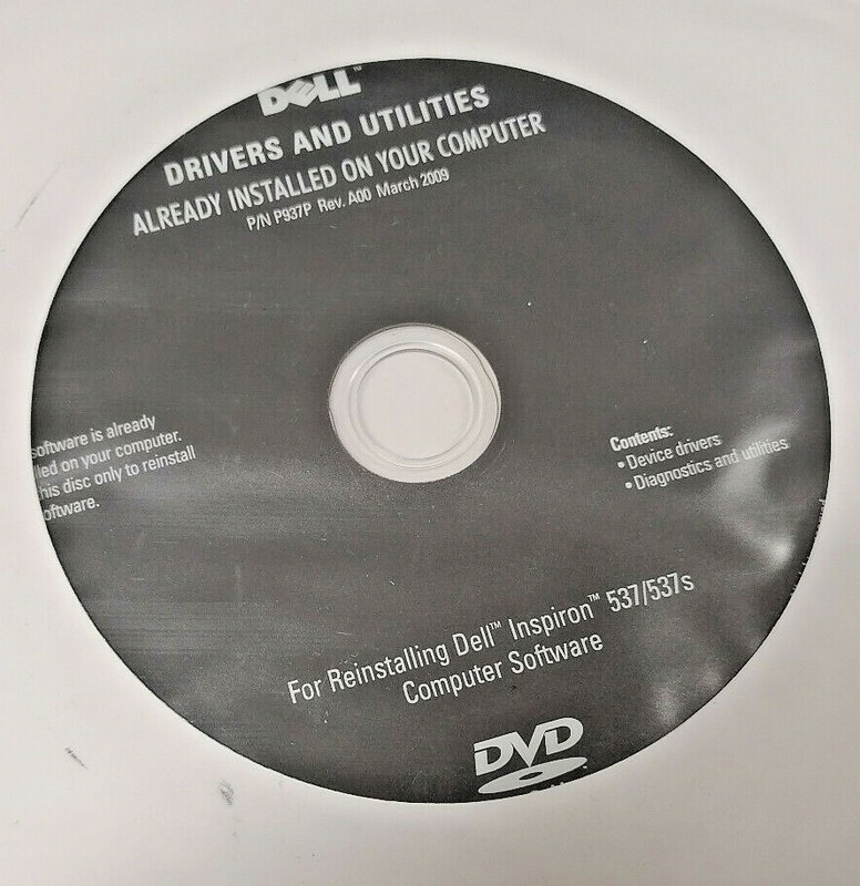 Dell Application Reinstalling Disc Inspiron 537/537s P937P 0D602R