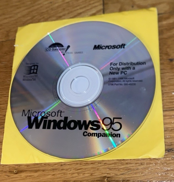 Vintage Microsoft Windows 95 Companion Disc (1995, CD-ROM) – Disc Only!!!