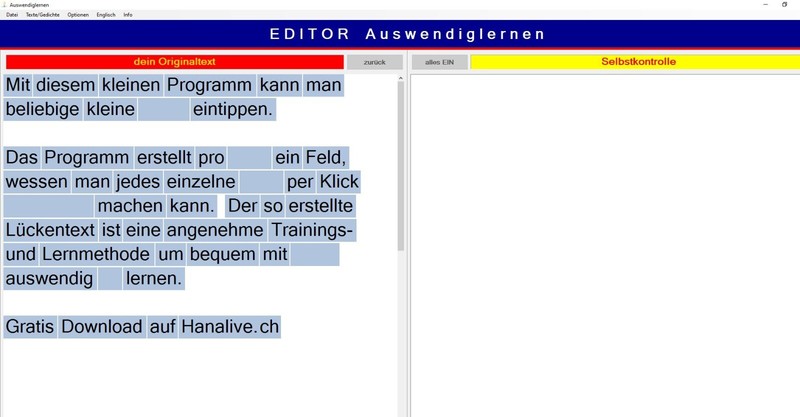 Download PC Program EDITOR Memorize Tutorial Memorize