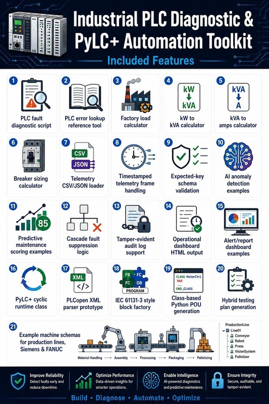 Industrial PLC Diagnostic & PyLC+ Automation Toolkit Digital Download