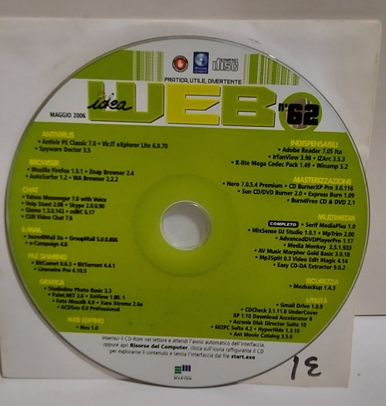 IDEA WEB 2006 N62 BROWSER CHAT GRAFICA MULTIMEDIA WEB EDITING software