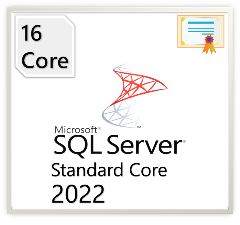 Microsoft SQL Server 2022 Standard Core – 16 Core License (Unlimited CALs)