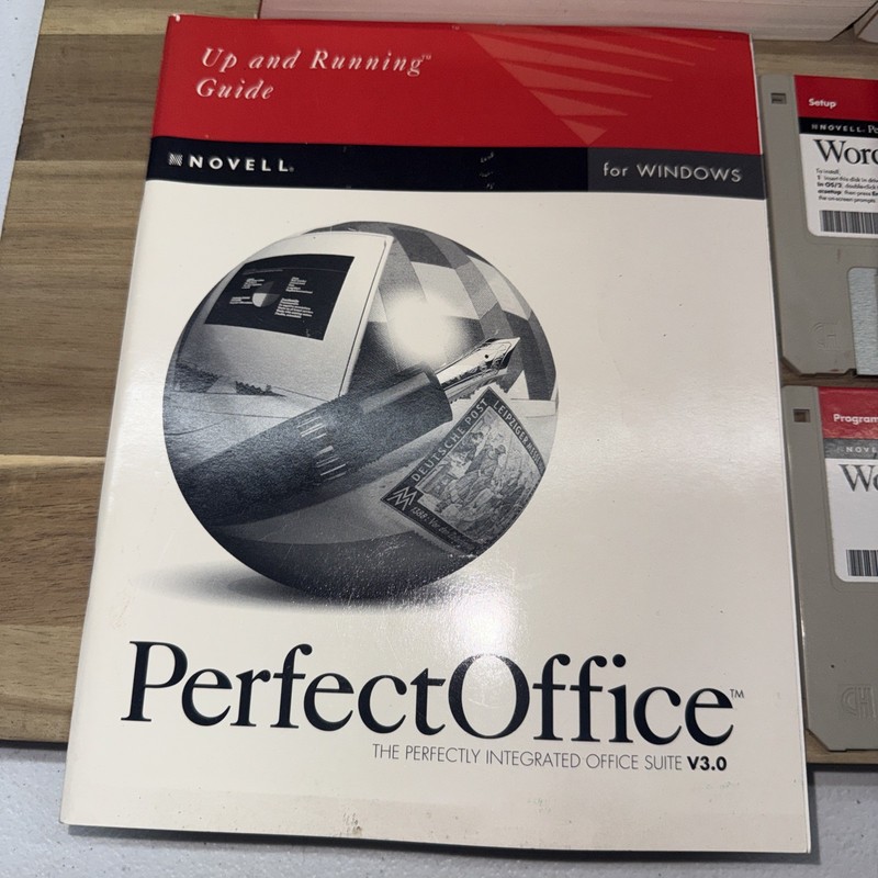 Novell Word Perfect Perfect Office Processor V 6.1 For Windows 3.5 floppy disks gallery