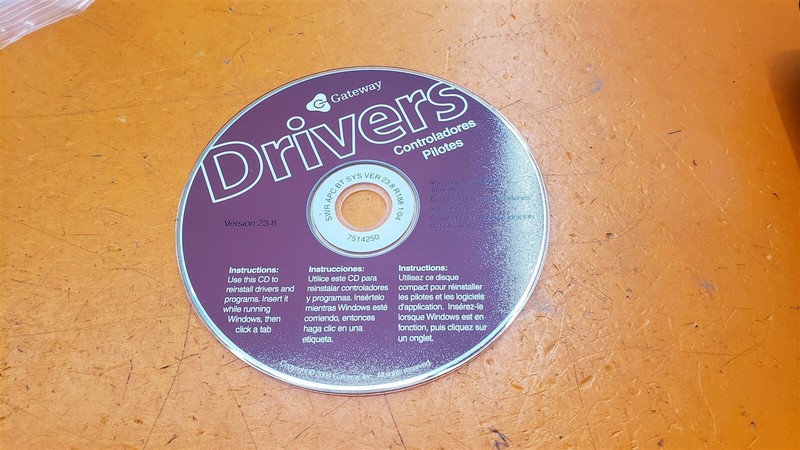 ⭐️⭐️⭐️⭐️⭐️ Gateway Drivers Version 23.8 CD-ROM Disc Only
