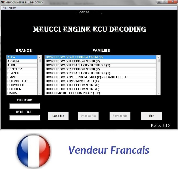 Software Meucci V3.1 Software Reset Unlock Remove Immo OFF