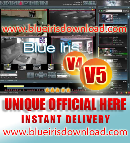 Blue Iris Pro v5.x (Latest) Video Camera Security Software – Full License Life