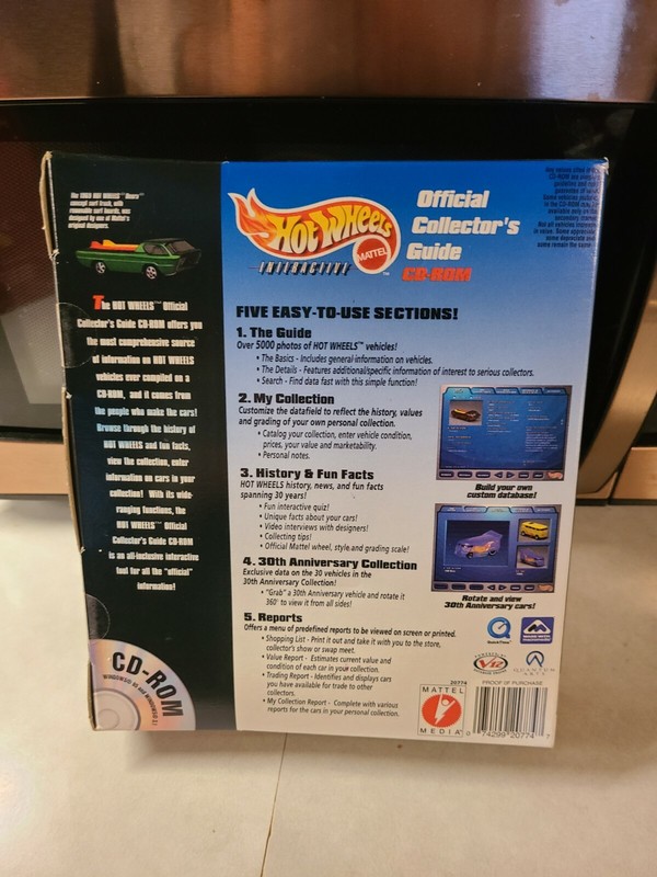Hot Wheels Official Collector's Guide CD-ROM with Purple VW drag bus gallery