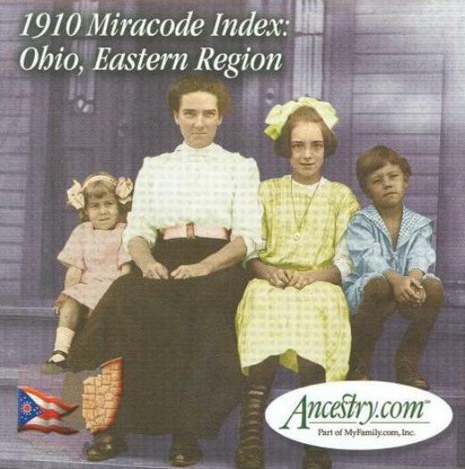 Ancestry: 1910 Miracode Index Ohio, Eastern Region PC CD family tree data search