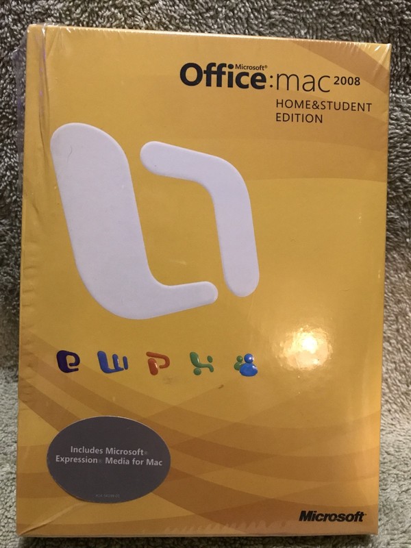 Microsoft MS Office Mac 2008 Home Student Not compatible w/ OS X 10.11 &LaterNEW