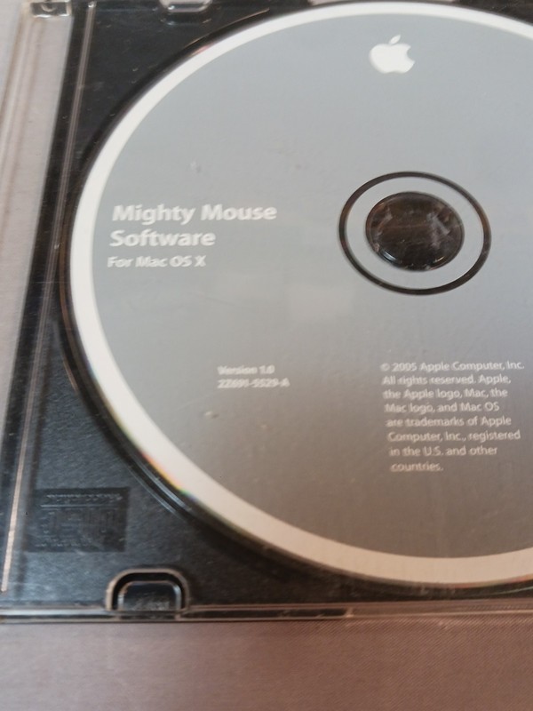 Mighty Mouse Software Install Version 1.0 Apple Software CD Disc gallery