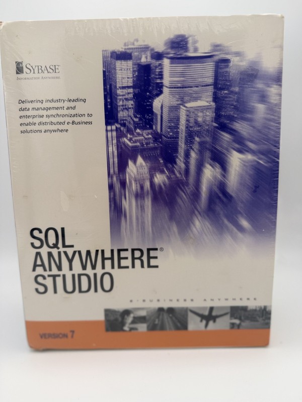 Sybase SQL Anywhere Studio 7 BASE CD-ROM & Docs Sealed Vintage Database Software