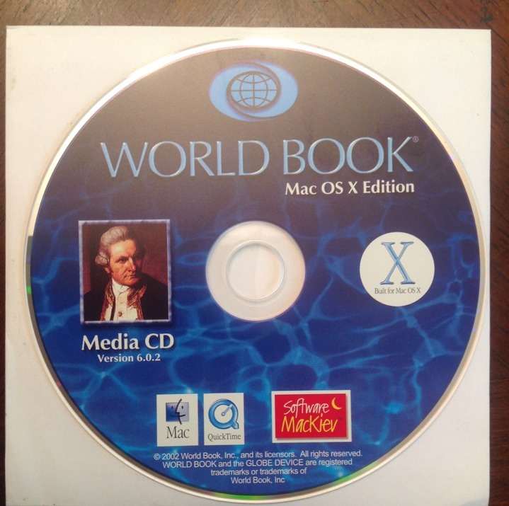 World Book Mac OS X Edition Media CD Software Reference Education Preowned