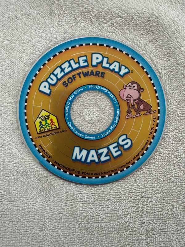 Puzzle Play Software – Mazes – 2006 School Zone Interactive Windows/Macintosh