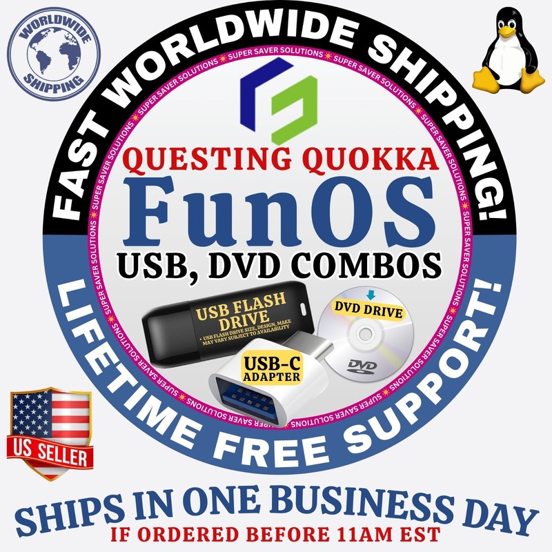 FUNOS LINUX OS | INTERIM & LTS BUILDS ISO | DVD, USB + COMBOS | FAST SHIPPING