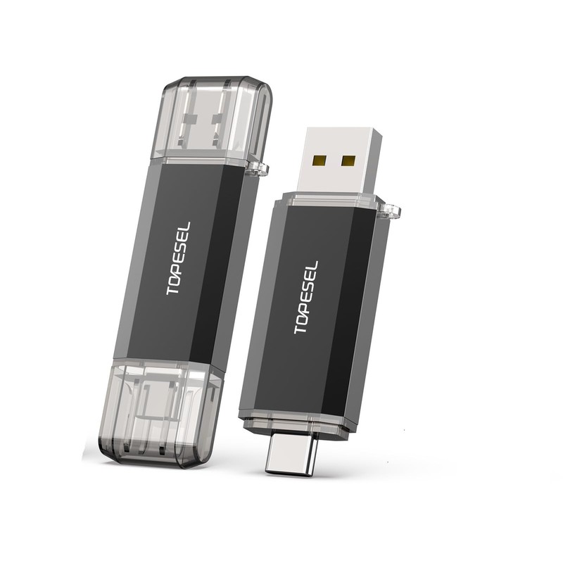 TOPESEL Type C 2 Pack 32GB USB C Flash Drive Dual 2-in-1 Thumb Drive USB 3.0/…