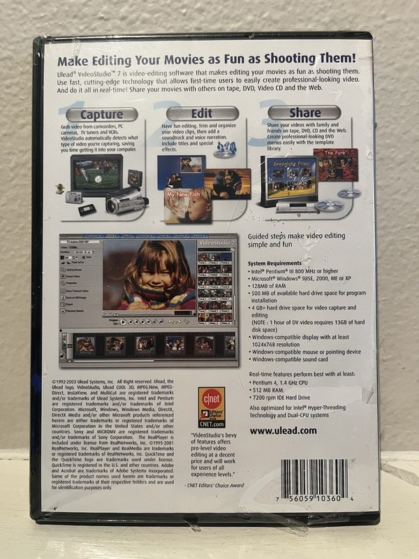 NEW SEALED Ulead Video Studio 7 Windows Movie Making Software gallery