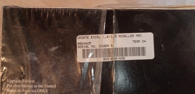 VINTAGE 1991 MICROSOFT EXCEL 3.0 NEW UNOPENED (SEALED, PLEASE READ) gallery
